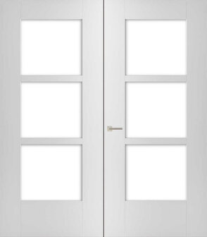 Weekamp dubbele binnendeur 6504 Incl. Blank glas