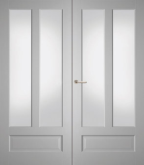 Dubbele binnendeur  Weekamp 6565, Facetglas blank