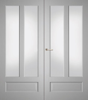 Dubbele binnendeur  Weekamp 6565, Facetglas blank