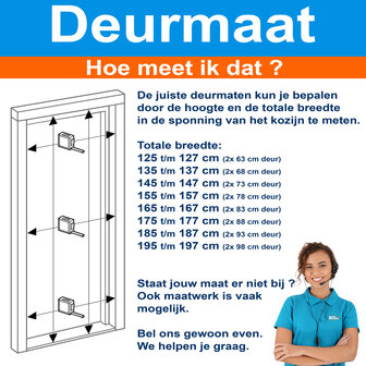 Deurmaat bepalen dubbele deur