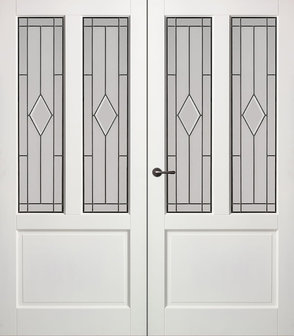 Skantrae dubbele binnendeur E 040 Incl. glas in lood (31)