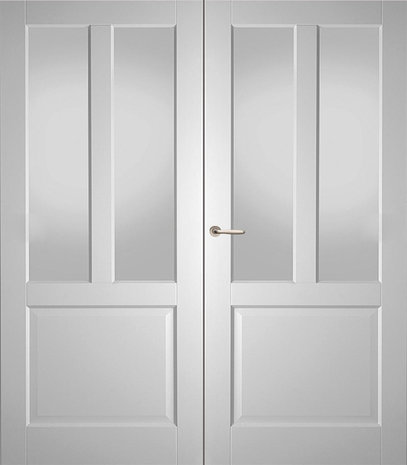Weekamp dubbele binnendeur 6552 Incl. Facetglas blank