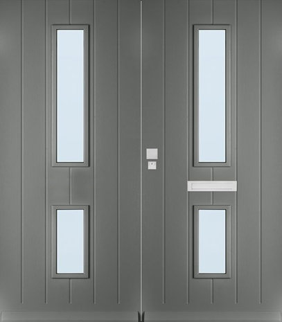 Skantrae SKN668 dubbele voordeuren incl. blank isolatieglas