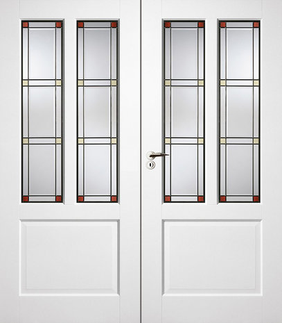 Skantrae dubbele binnendeur SKS 1240 Incl. glas in lood (20)