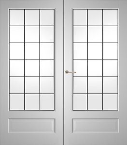 Dubbele binnendeur Weekamp WK 6561 incl. glas-in-lood (1) (A1-B2)