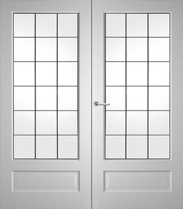Dubbele binnendeur Weekamp WK 6561 incl. glas-in-lood (1) (A1-B2)