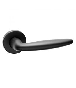 Weekamp deurkruk Coal Black rond