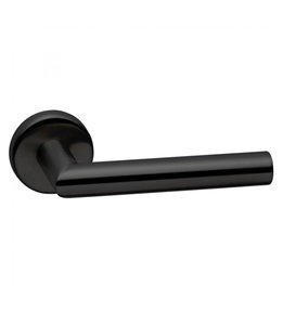 Weekamp deurkruk Line Black rond
