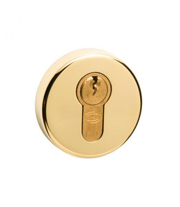 Weekamp Cilinderrozet PVD Messing rond (set)