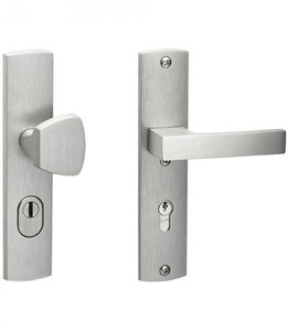Weekamp Langschild veiligheidsbeslag Press/Cube Inox Aluminium met RVS look