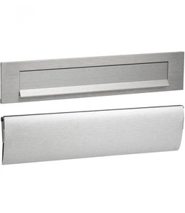 Weekamp Lake briefplaat-Creek tochtklep  Inox Aluminium met Rvs look