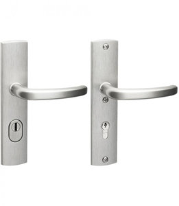 Weekamp Langschild Veiligheidsbeslag Bow/Bow Inox Aluminium met RVS look