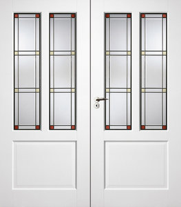 Dubbele binnendeur Skantrae SKS 1240 incl. glas in lood (20)
