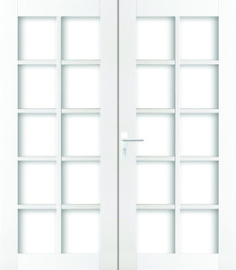 Dubbele achter/terrasdeur Weekamp WK 4010, Incl. HR++ isolatieglas&roedeverdeling