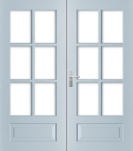 Dubbele achter/terrasdeur Weekamp WK 4156, Incl. HR++ isolatieglas&roedeverdeling