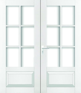 Dubbele achter/terrasdeur Weekamp WK 4166, Incl. HR++ isolatieglas&roedeverdeling