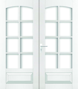 Dubbele achter/terrasdeur Weekamp WK 4358, Incl. HR++ isolatieglas&roedeverdeling
