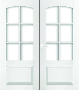Dubbele achter/terrasdeur Weekamp WK 4376, Incl. HR++ isolatieglas&roedeverdeling