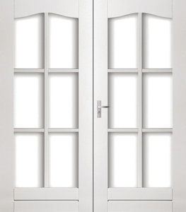 Dubbele achter/terrasdeur Weekamp WK 4426, Incl. HR++ isolatieglas&roedeverdeling