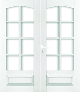Dubbele achter/terrasdeur Weekamp WK 4558, Incl. HR++ isolatieglas&roedeverdeling